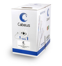 Cabeus UTP-4P-Cat.5e-PATCH-LSZH-GY Кабель витая пара UTP (U/UTP), категория 5e, 4 пары, (24 AWG), многожильный (patсh), серый, LSZH, нг(А)-HF (Low Smoke Zero Halogen) (305 м)