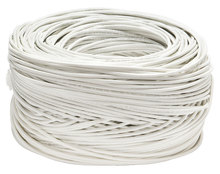 Cabeus UTP-4P-Cat.6-SOLID-LSZH-WH Кабель витая пара UTP (U/UTP), категория 6, 4 пары (23 AWG), одножильный, LSZH нг(А)-HF, белый