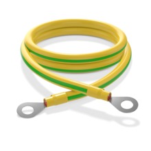 Cabeus GrW-6-900 Провод заземления медный желто-зеленый, кольцо-кольцо 0.90м, сечение  6 мм2 (без крепежа)