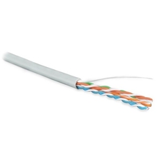 Hyperline UUTP4-C5E-S24-IN-LSZH-GY-100 (100 м) Кабель витая пара, неэкранированный U/UTP, категория 5e, 4 пары 24 AWG, 4х2х0,51 мм, однопроволочные жилы, LSZH, нг(А)-HF, внутренний -40°C – +75°C
