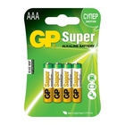 Батарея GP Super Alkaline 24A LR03 AAA (4шт) Батарея GP Super Alkaline 24A LR03 AAA (4шт)
