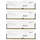 Память оперативная/ Kingston 64GB 6000MT/s DDR5 CL40 DIMM (Kit of 4) FURY Beast White RGB XMP Память оперативная/ Kingston 64GB 6000MT/s DDR5 CL40 DIMM (Kit of 4) FURY Beast White RGB XMP