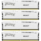 Память оперативная/ Kingston 64GB 6000MT/s DDR5 CL40 DIMM (Kit of 4) FURY Beast White XMP