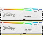 Kingston 32GB 5200MT/s DDR5 CL40 DIMM (Kit of 2) FURY Beast White RGB XMP KF552C40BWAK2-32 Kingston 32GB 5200MT/s DDR5 CL40 DIMM (Kit of 2) FURY Beast White RGB XMP KF552C40BWAK2-32