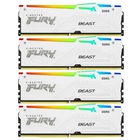 Kingston 64GB 5200MT/s DDR5 CL40 DIMM (Kit of 4) FURY Beast White RGB XMP KF552C40BWAK4-64