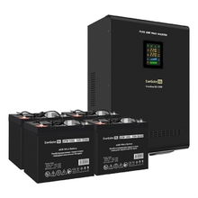 Exegate EX296638RUS Комплект ИБП EX296003RUS + батарея 55Ач EX285667RUS 4шт (инвертор, синус, для котла, настенный) FineSine SX-3000.LCD.AVR.2SH.T <3000VA/2100W, чистая синусоида, цветной LCD-дисплей,