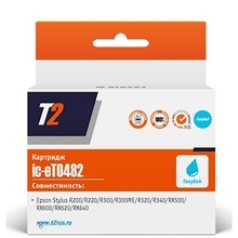 T2 C13T048240 (IC-ET0482) Картридж  для  Stylus Photo R200/R300/RX500/RX600, голубой, с чипом