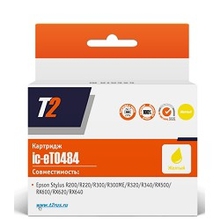 T2 C13T048440 Картридж (IC-ET0484) для Stylus Photo R200/R300/RX500/RX600, желтый, с чипом T2 C13T048440 Картридж (IC-ET0484) для Stylus Photo R200/R300/RX500/RX600, желтый, с чипом