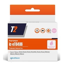 T2 C13T048640 (IC-ET0486) Картридж для Stylus Photo R200/R300/RX500/RX600, светлопурпурный, с чипом T2 C13T048640 (IC-ET0486) Картридж для Stylus Photo R200/R300/RX500/RX600, светлопурпурный, с чипом