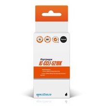 T2 CLI-521BK (IC-CCLI-521BK) Картридж для Canon MP540/620/630/980/PIXMA iP4700, черный, с чипом