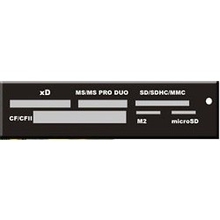 USB 2.0 Card reader SD/SDHC/MMC/MS/microSD/xD/CF, 3.5" (черный) [GR-116B]