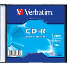Verbatim Диски CD-R 700Mb 80 min 48-х/52-х (Slim case)[43347]