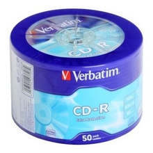 Verbatim  Диски CD-R  50 шт. Printable InkJet, 52-x 700Mb, Cake Box [43309/43438]