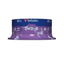 Verbatim Диски DVD+R  4.7Gb 16х, 25 шт, Cake Box (43500)