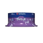 Verbatim Диски DVD+R  4.7Gb 16х, 25 шт, Cake Box (43500)