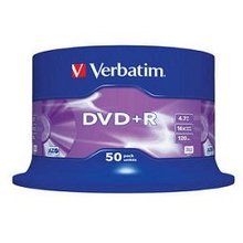 Verbatim  Диски DVD+R  4.7Gb 16-х , 50 шт, Cake Box (43550)