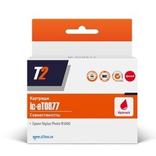 T2 C13T087740 Картридж T2 (IC-ET0877) для Epson Stylus Photo R1900, красный, с чипом