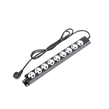 ЦМО Блок силовых розеток 19" со шнуром (2.0 м) без выключателя, 9 розеток (БР-9П-Ш-9005)