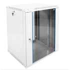 ЦМО Шкаф телекоммуникационный настенный разборный 15U (600х520) дверь стекло,цвет черный (ШРН-Э-15.500-9005) (1 коробка)