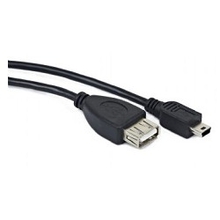 Gembird/Cablexpert  A-OTG-AFBM-002 AF/Mini-BM,  Кабель USB 2.0 OTG , 0.15м, пакет 