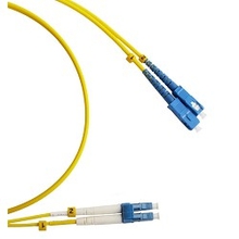 Hyperline FC-D2-9-LC/UR-SC/UR-H-1M-LSZH-YL (FC-9-LC-SC-UPC-1M) Патч-корд волоконно-оптический (шнур) SM 9/125 (OS2), LC/UPC-SC/UPC, duplex, LSZH, 1 м