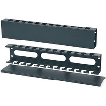 Hyperline CM-2U-ML-COV Кабельный организатор с металлическими кольцами и крышкой, 19", 2U