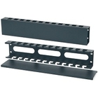 Hyperline CM-2U-ML-COV Кабельный организатор с металлическими кольцами и крышкой, 19", 2U