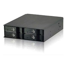 Procase L2-104-SATA3-BK {Hot-swap корзина 4 SATA3/SAS, черный, с замком, hotswap mobie rack module for 2,5" HDD(1x5,25) 2xFAN 40x15mm}