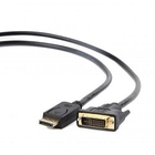 Кабель DisplayPort-DVI Gembird/Cablexpert  1м, 20M/19M, черный, экран, пакет(CC-DPM-DVIM-1M)