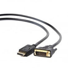 Кабель DisplayPort-DVI Gembird/Cablexpert  3м, 20M/19M, черный, экран, пакет(CC-DPM-DVIM-3M)