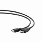 Кабель DisplayPort-HDMI Gembird/Cablexpert  1м, 20M/19M, черный, экран, пакет(CC-DP-HDMI-1M)