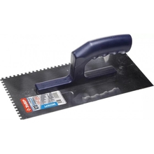 Гладилка ЗУБР "ЭКСПЕРТ" нержавеющая с пластиковой ручкой, зубчатая, 4х4мм [0804-04]