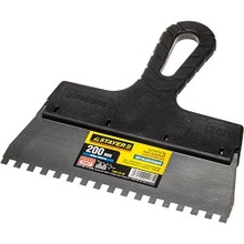 Шпатель STAYER "PROFESSIONAL" нержавеющий зубчатый с пластмассовой ручкой, 200мм, зуб 6х6мм [1009-20-06]