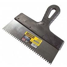 Шпатель STAYER "PROFESSIONAL" нержавеющий зубчатый с пластмассовой ручкой, 300мм, зуб 6х6мм[1009-30-06]