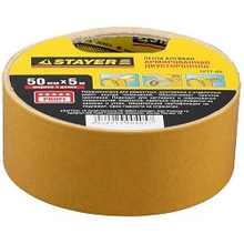 Лента STAYER "PROFI" клейкая, двусторонняя, на тканевой основе, 50мм х 5м (1217-05) Лента STAYER "PROFI" клейкая, двусторонняя, на тканевой основе, 50мм х 5м (1217-05)