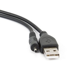 Gembird/Cablexpert CC-USB-AMP25-0.7M Кабель USB 2.0 Pro  , AM/DC 2,5мм 5V 2A (для планшетов Android), 0.7м, экран, черный, пакет 