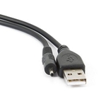 Gembird/Cablexpert CC-USB-AMP25-0.7M Кабель USB 2.0 Pro  , AM/DC 2,5мм 5V 2A (для планшетов Android), 0.7м, экран, черный, пакет 
