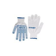ЗУБР Перчатки трикотажные, 12 класс, х/б, с защитой от скольжения, L-XL [11451-XL]