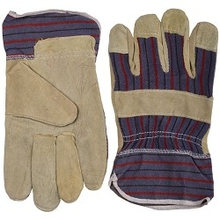 Перчатки STAYER "MASTER" рабочие комбинированные кожаные из спилка с тиснением, XL [1131-XL]