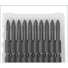 KRAFTOOL Биты "EXPERT" торсионные кованые, обточенные, Cr-Mo сталь, тип хвостовика E 1/4", PH2, 50мм, 10шт [26121-2-50-10]