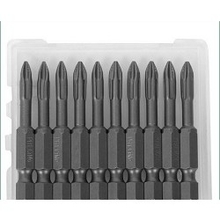 KRAFTOOL Биты "EXPERT" торсионные кованые, обточенные, Cr-Mo сталь, тип хвостовика E 1/4", PH1, 50мм, 10шт [26121-1-50-10]