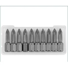 Биты KRAFTOOL "EXPERT" торсионные кованые, обточенные, Cr-Mo сталь, тип хвостовика C 1/4", PH2, 25мм, 10шт [26121-2-25-10]