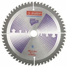 ЗУБР Диск пильный "ЭКСПЕРТ" (36907-190-30-60) "Точный-МУЛЬТИ рез" по алюминию, ламинату, пластику, ДСП, 190х30мм, 60Т