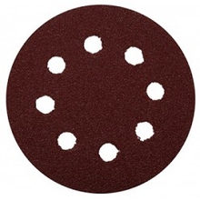 ЗУБР Круг шлифовальный "МАСТЕР" (35562-125-120) универсальный, из абразивной бумаги на велкро основе, 8 отверстий, Р120, 125мм, 5шт