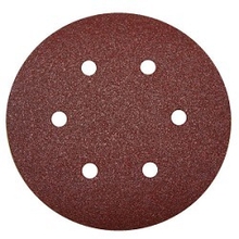 Круг шлифовальный ЗУБР "МАСТЕР" универсальный, из абразивной бумаги на велкро основе, 6 отверстий, Р60, 150мм, 5шт [35566-150-060]