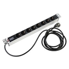 ЦМО Блок розеток Rem-16 с амперметром, 8 Shuko, 16A, алюм., 19", шнур 3 м. (R-16-8S-AM-440-3) ЦМО Блок розеток Rem-16 с амперметром, 8 Shuko, 16A, алюм., 19", шнур 3 м. (R-16-8S-AM-440-3)