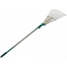 Грабли веерные RACO регулир. с ручк. 1,2 м, 15 кругл. зубц., гальван.покр, 175-550мм [4231-53/743] 