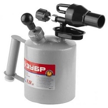 ЗУБР "ПРОФЕССИОНАЛ". Лампа паяльная ВУЛКАН, со стальным эжектором, 1,5 л [40652-1.5_z02]