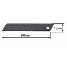 OLFA Лезвие BLACK MAX сегментированное, 8 сегментов, 18х100х0,5мм, 50шт [OL-LBB-50B]