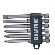 KRAFTOOL Набор Биты хвостовик E 1/4", Cr-V, 75мм, 6 предметов [26061-H6]